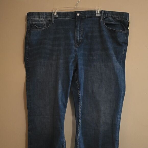 New Old Navy men's 50x34 skinny medium wash jeans straight leg stretch waistband - Picture 2 of 7